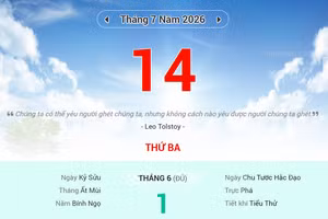 Lịch âm 14/7 - Xem lịch âm ngày 14/7