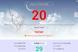 Lịch âm 20/9 - Xem lịch âm ngày 20/9
