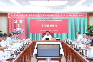 Quang cảnh Kỳ họp thứ 46 Ủy ban Kiểm tra Trung ương. (Ảnh: Phương Hoa/TTXVN).