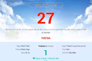 Lịch âm 27/5 - Xem lịch âm ngày 27/5