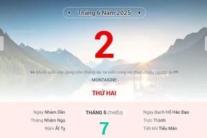 Lịch âm 2/6 - Xem lịch âm ngày 2/6
