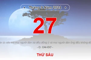 Lịch âm 27/9 - Xem lịch âm ngày 27/9