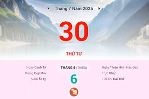 Lịch âm 30/7 - Xem lịch âm ngày 30/7