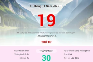 Lịch âm 19/11 - Xem lịch âm ngày 19/11