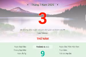 Lịch âm 3/7 - Xem lịch âm ngày 3/7