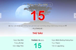 Lịch âm 15/11 - Xem lịch âm ngày 15/11