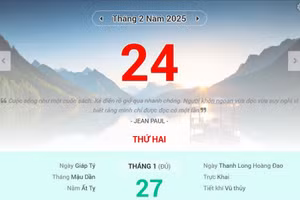 Lịch âm 24/2 - Xem lịch âm ngày 24/2
