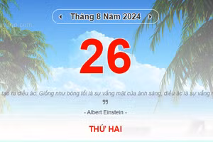 Lịch âm 26/8 - Xem lịch âm ngày 26/8