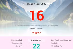 Lịch âm 16/7 - Xem lịch âm ngày 16/7
