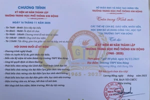 Trường THPT Kim Động - Hưng Yên tổ chức lễ kỷ niệm 60 năm thành lập