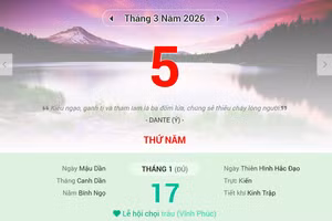 Lịch âm 5/3 - Xem lịch âm ngày 5/3