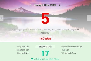 Lịch âm 5/3 - Xem lịch âm ngày 5/3