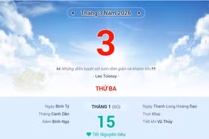 Lịch âm 3/3 - Xem lịch âm ngày 3/3
