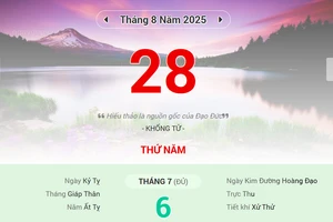 Lịch âm 28/8 - Xem lịch âm ngày 28/8