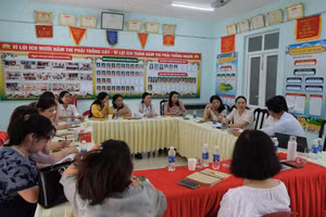 Buổi khai vấn của giáo viên Trường Mầm non Gio Mỹ với chuyên gia dự án TALK