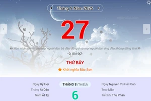 Lịch âm 27/9 - Xem lịch âm ngày 27/9