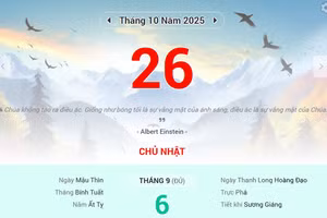 Lịch âm 26/10 - Xem lịch âm ngày 26/10