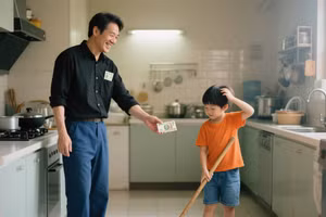 Bằng cách trả thù lao, trẻ sẽ hiểu rằng công việc nhà có giá trị, từ đó chăm chỉ hơn khi làm việc nhà. (Ảnh: ITN),