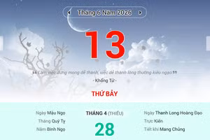 Lịch âm 13/6 - Xem lịch âm ngày 13/6