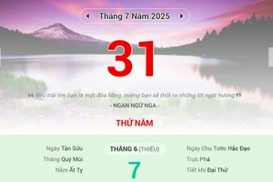Lịch âm 31/7 - Xem lịch âm ngày 31/7