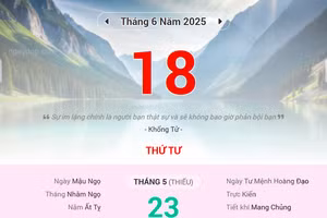 Lịch âm 18/6 - Xem lịch âm ngày 18/6