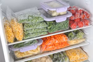 Các loại rau lá xanh có thể được bọc trong giấy mềm và cho vào túi nhựa để bảo quản trong tủ lạnh. Thông thường, nên ăn trong vòng 3 ngày. (Ảnh: ITN).