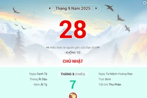 Lịch âm 28/9 - Xem lịch âm ngày 28/9