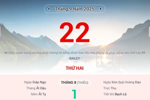 Lịch âm 22/9 - Xem lịch âm ngày 22/9