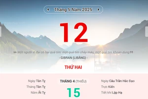 Lịch âm 12/5 - Xem lịch âm ngày 12/5