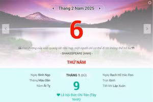 Lịch âm 6/2 - Xem lịch âm ngày 6/2