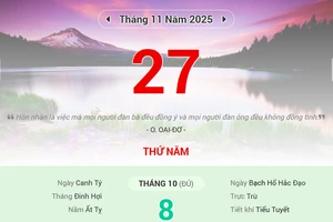 Lịch âm 27/11 - Xem lịch âm ngày 27/11