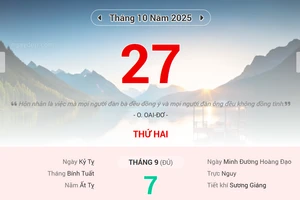 Lịch âm 27/10 - Xem lịch âm ngày 27/10