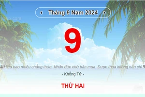 Lịch âm 9/9 - Xem lịch âm ngày 9/9