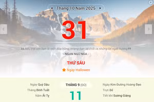 Lịch âm 31/10 - Xem lịch âm ngày 31/10