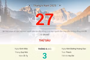 Lịch âm 27/6 - Xem lịch âm ngày 27/6
