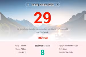 Lịch âm 29/9 - Xem lịch âm ngày 29/9