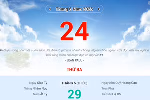 Lịch âm 24/6 - Xem lịch âm ngày 24/6