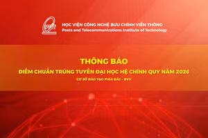 Học viện Công nghệ Bưu chính Viễn thông công bố điểm chuẩn năm 2026