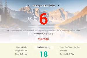 Lịch âm 6/3 - Xem lịch âm ngày 6/3