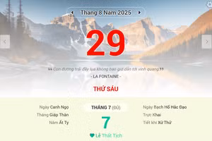 Lịch âm 29/8 - Xem lịch âm ngày 29/8