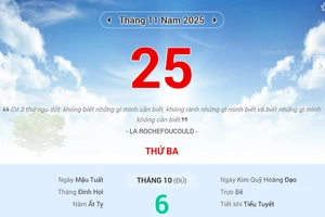 Lịch âm 25/11 - Xem lịch âm ngày 25/11