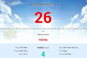 Lịch âm 26/8 - Xem lịch âm ngày 26/8