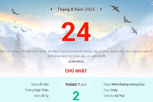 Lịch âm 24/8 - Xem lịch âm ngày 24/8