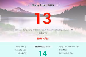 Lịch âm 13/3 - Xem lịch âm ngày 13/3