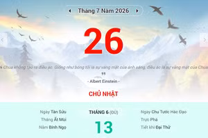 Lịch âm 26/7 - Xem lịch âm ngày 26/7