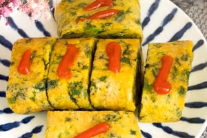 Các bé rất thích món trứng cuộn rau chân vịt. (Ảnh: ITN)