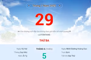 Lịch âm 29/7 - Xem lịch âm ngày 29/7