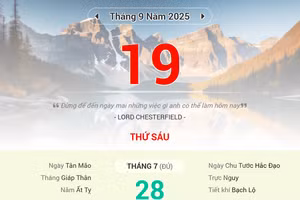 Lịch âm 19/8 - Xem lịch âm ngày 19/8