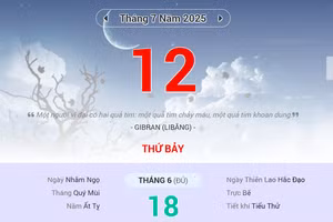 Lịch âm 12/7 - Xem lịch âm ngày 12/7