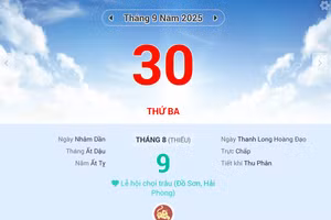 Lịch âm 30/9 - Xem lịch âm ngày 30/9